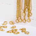 Fine 18k Gold Plated Jewelry DIY Stainless Steel Chain A-z Initial Letters Enamel Pendant Necklace for Women