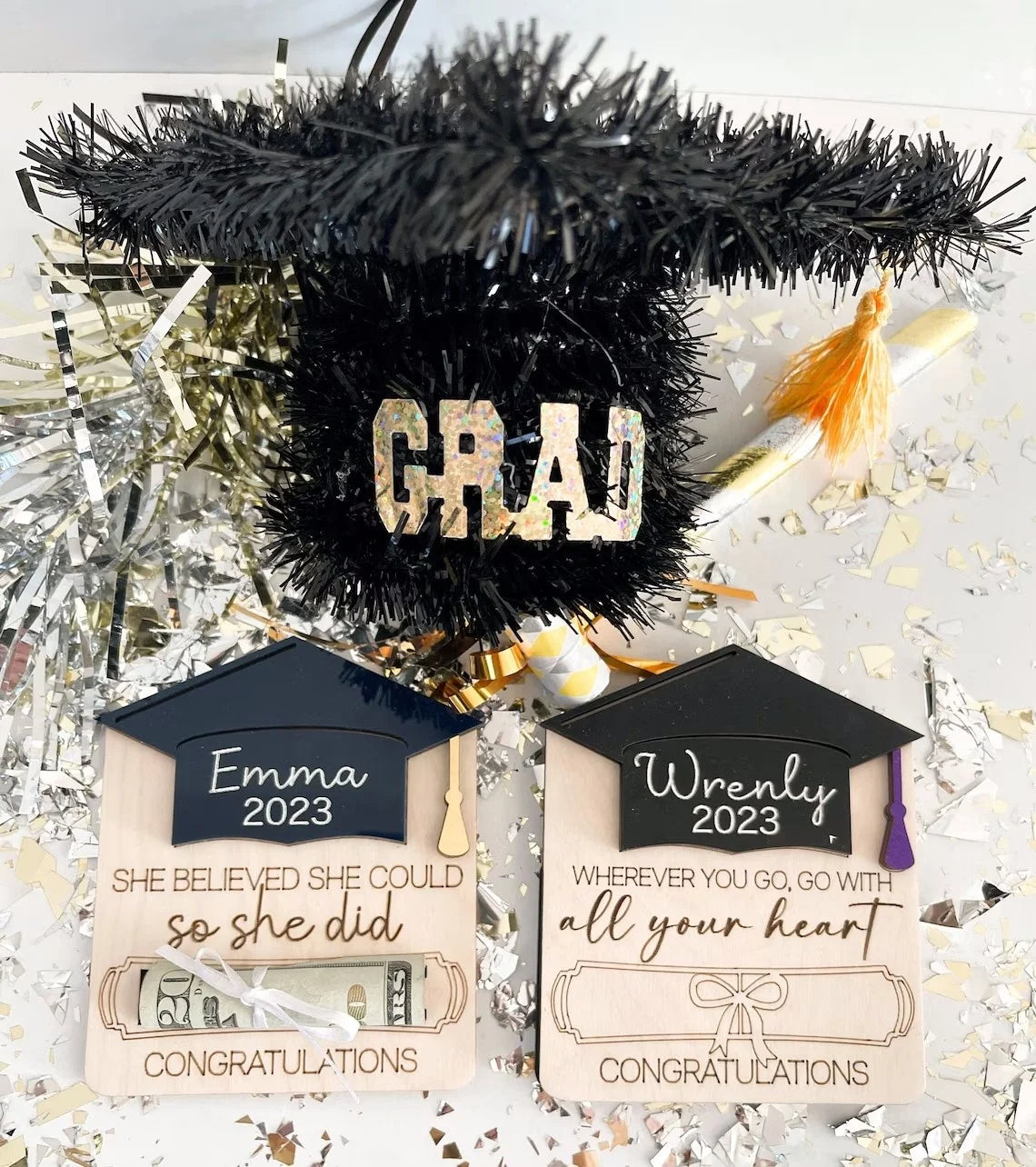 Cute Graduation Laser Cut Money Gift Card Holder Graduation Gift Money Holder Unique Money Holder Cash Gift