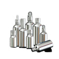 100ml Electroplate Sliver Screw Cap Oil Bottle Screen Printing logo Custom Glass Bottle for Oil Essential Oil