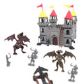 Educational Toys Plastic Military Action Figure DIY Castle Toy Set Model Building with Dragon Knight 30x30x36cm Ages 4-12
