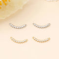 Simple Necklace Bracelet Earrings Pendant Jewelry Findings Material Pendant Copper Zircon Strips Decorative Accessories