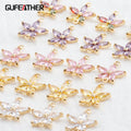 M780  10pcs/lot Jewelry Accessoriespass REACHnickel Free18k Gold Platedzircon Pendants Diy Earrings Making