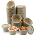 Natural Bagasse Fiber Tasting Cups Pulp Condiment Cups Serving Cup Compostable Disposable  Sugarcane Bagasse Food Container