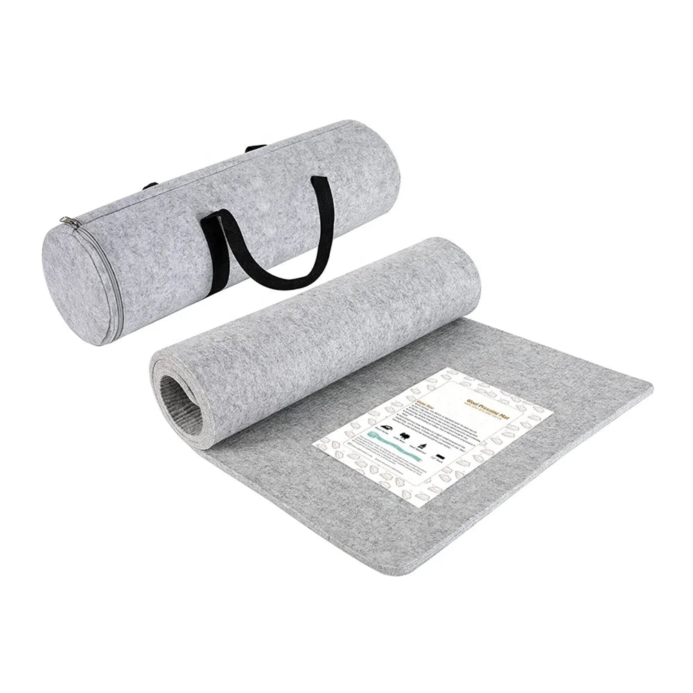 15 X 54 X 3/8 Inch Extra Large and Thick 100% New Zealand Wool Ironing Board Pad Pressing Mat for Quilting