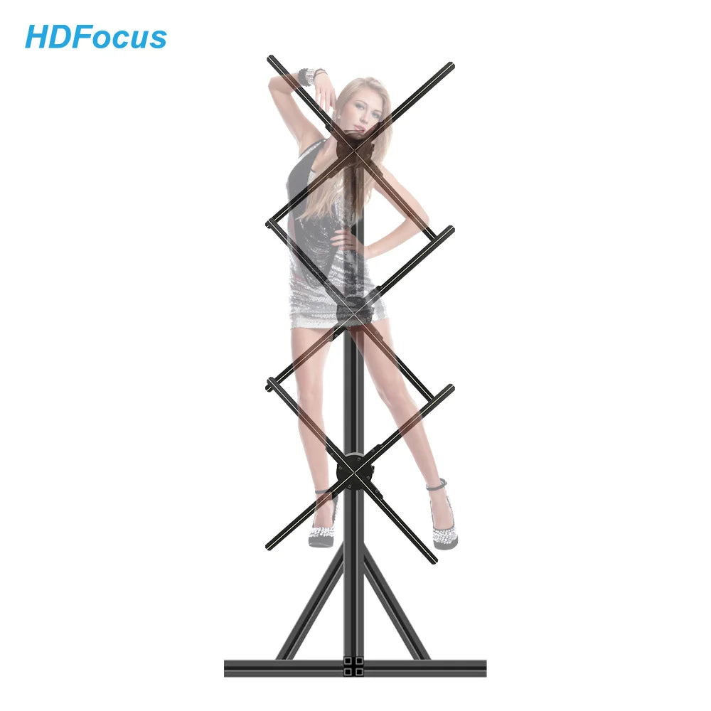 Holographic Advertising 65cm Led 3d Fan  1*3 Splicing Hologram Projector 4k 1080p hd Display Fan Projector for Shopping Mall