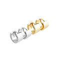 EH1370 925 Sterling Silver Fashion Minimalist Surface Round Hoop Earrings for Women Wedding Party Jewelry