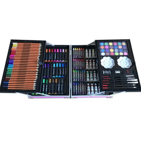 Low MOQ 145 Pieces MQ Brand Luxury Art Drawing Set Aluminum Art Set for Girls and Boys Kids Model MQM-145 Wooden Case