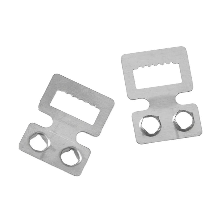 TS K302 Metal Plate for Picture Frame With 2 Holes Saw Tooth Frame Hooks Picture Hooks