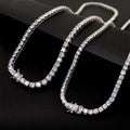 Wholesale Price Hip Hop Fine Jewelry Moissanite Cluster Tennis Chain Necklace 925 Sterling Silver 3M VVS Moissanite Tennis Chain