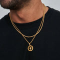 Fine Jewelry Necklaces Non Tarnish Stainless Steel Gold Plated Chain Necklace Women Men North Star Compass Layered Necklace Set