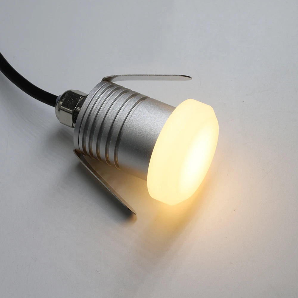 1W LED Wall Crescent Moon Lamp IP67 Waterproof Underground Recessed Stairs Lights Outdoor 12V-24V Acrylic Moonlight Deck Light
