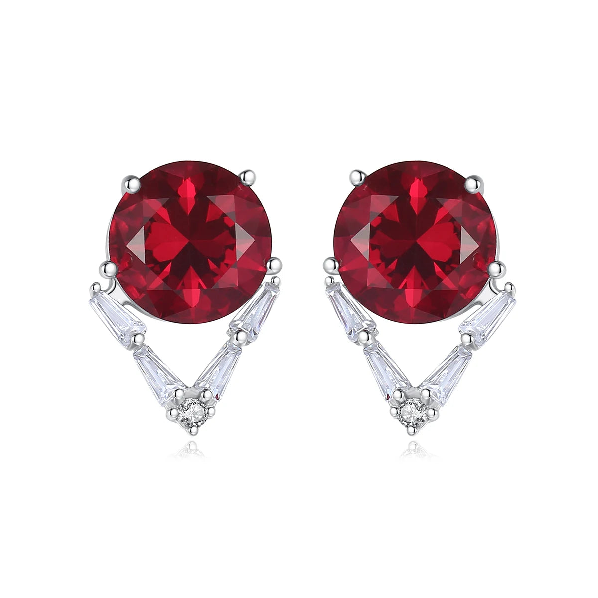 2026 Trendy Factory Wholesale Round Earrings 925 Sterling Silver Stud Earrings for Women Wedding Engagement Jewelry
