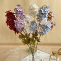 C-ATH001 Wholesale Artificial Silk 3 Heads Tower Hydrangea Faux Hydrangea Flower Ball for Wedding Home Arrangement