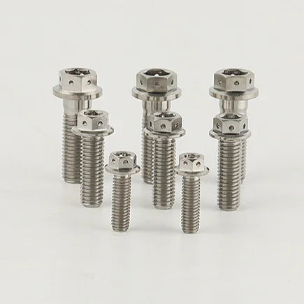 M6 M8 M10 Motorcycle Titanium Hex Flange Bolt DIN Standard Plain Finish