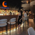 High-end Custom bar Home Backrest With Armrests Soft Seat Comfortable High Stool Chair MegaBDM