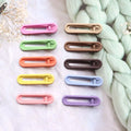 1.6cm *6cm Colorful Filigree Oval Hair Clips Opened Elliptic Metal Alligator Hairpin Plain Duckbill Hair Barrettes for DIY