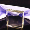 Blank Optical Crystal Cube Glass Block for 3D Laser Engraving