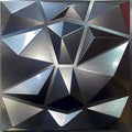 Modern Pop Design Diamond Wall Panels Brushed Gold Silvery PVC 3D Decor Panels for Interior Gym Wall Decoration