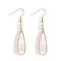 Hot Sale Vintage Gold Plated Geometric Natural Shell Earrings Irregular Baroque Pearl Dangle Earrings