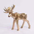 Christmas Animal Resin Gold Home Decoration Sculpture Deer Figurine Elk Abstract Statue