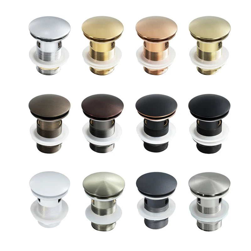 Durable Push Down Brass Basin Sink Pop up Drain Stopper Bathroom Sanitary Hardware MegaBDM