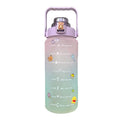 Madou 2000ml Motivational Plastic Water Jug 64Oz Gallon with Time Marker Straw for Fitness Gym Sports and Travel