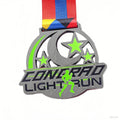 CONGRAD Light Run Illuminated Medal with Antique Nickel Plating Glow-in-The-Dark Sport Achievement Award Medal