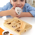 Factory Wholesale Customizable Logo Multi-functional Hamster Feeder Made of Eco-friendly Solid Wood