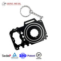 21-in-1 Super Card Camera Shape Stainless Steel Keychain Multi-Function Promotional Gift with Bottle Openers