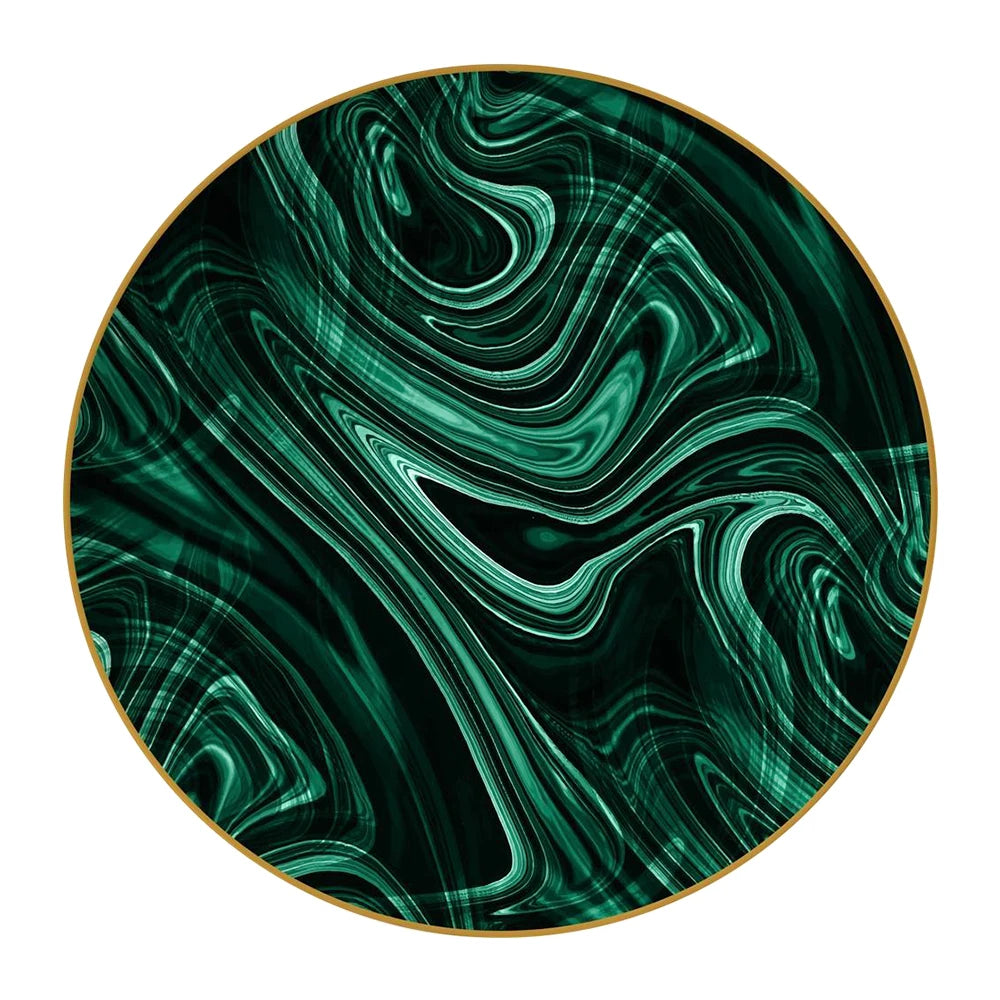 Classic Round Bone China Dinnerware Colorful Printed Eco-friendly Ceramic Plate for Weddings & Marriage Enamel Technique