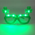 St. Patrick's Day Shutter Glasses Irish Day Shamrock Green Flashing Sunglasses LED St. Patrick's Day Festival Party Decorations