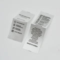 Good Selling Custom New Design Cheap White Satin Garment Tags and Print Washing Care Labels for Clothing