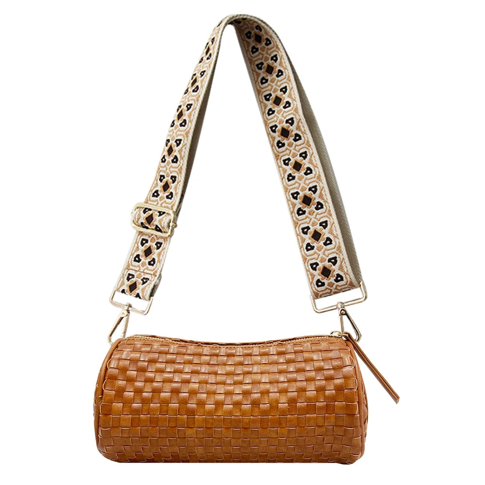 Fashion Vegan Leather Women's Bags Woven Women's Crossbody Shoulder's Bag Leather Weaved Women's Sling Bags
