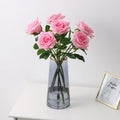 M439 High Quality Competitive Price Real Touch Silk Rose Pink Yellow Latex Artifical Roses Real Touch for Wedding Decoration
