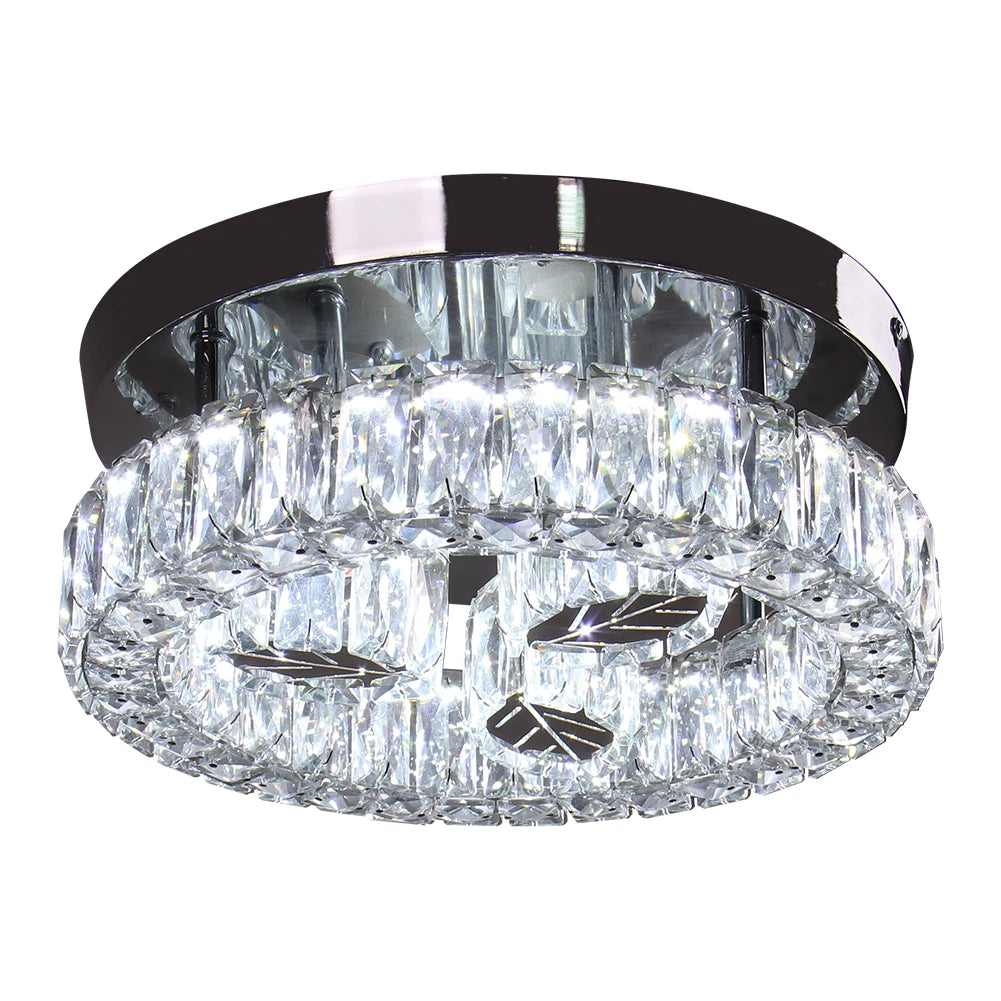 Modern round Crystal Chandelier Light with Fancy Iron Ceiling for Office Room Restaurant Bar