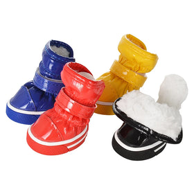 Winter Hot Sale Fashion Breathable Large Dog Waterproof Snow Boots Pet Warm Fleece Puppy Shoes for Animals