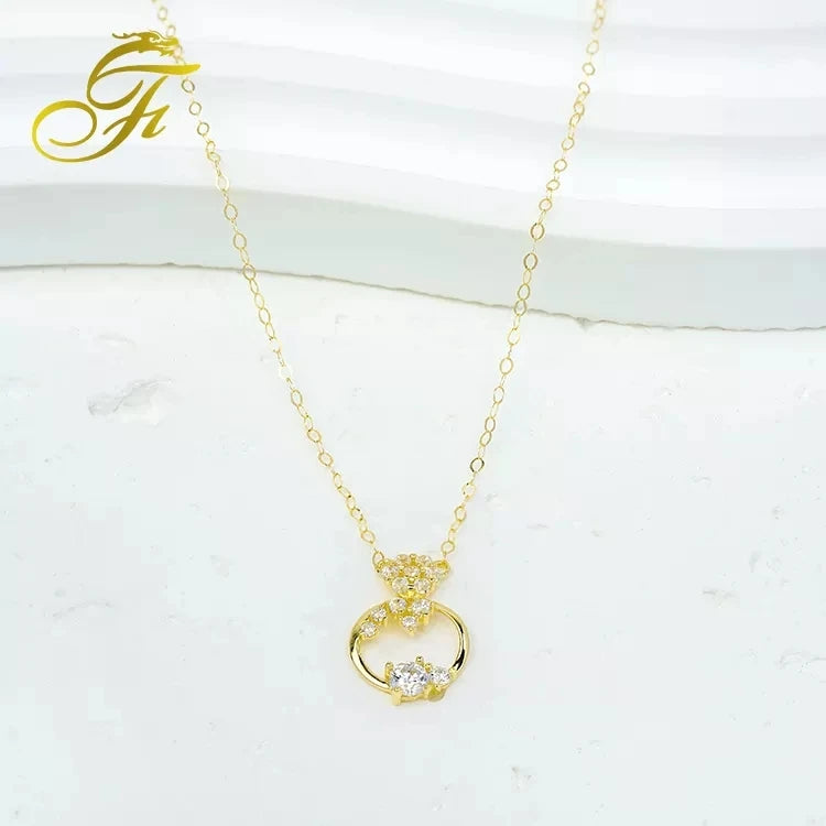 Personalised Egyptian African Jewelry Collar Necklace Set Real Gold Zircon Choker with Link Chain for Wedding or Gift