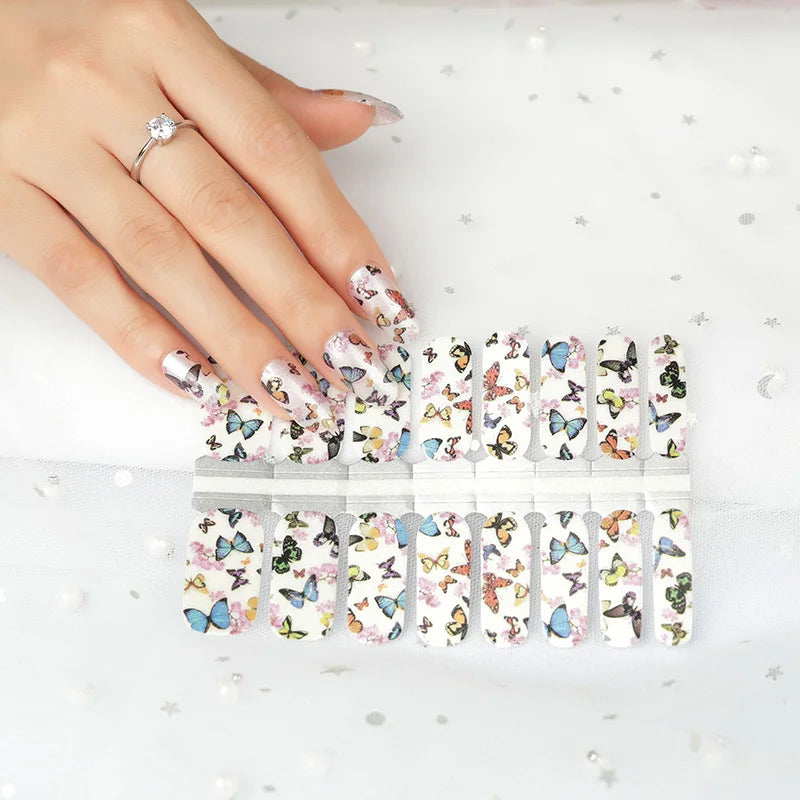 2026 OEM Gold Butterfly Designer 3D Moon Art Independence Day Character Nail Stickers for Sale