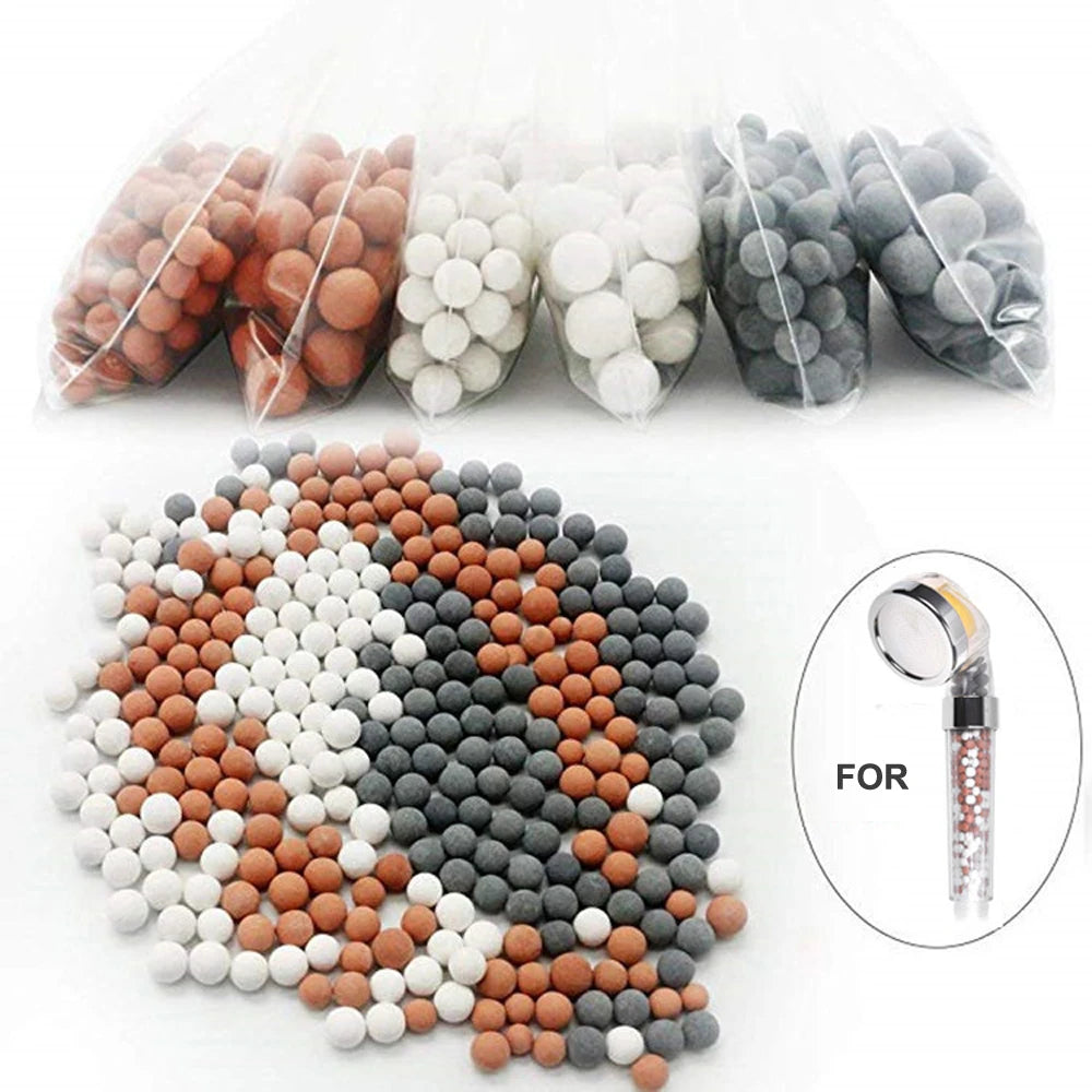 Yenvqee Professional Tourmaline Water Treatment Ceramic Ball Mineral Negative Ion Ball for Water Filter Material Shower Filter