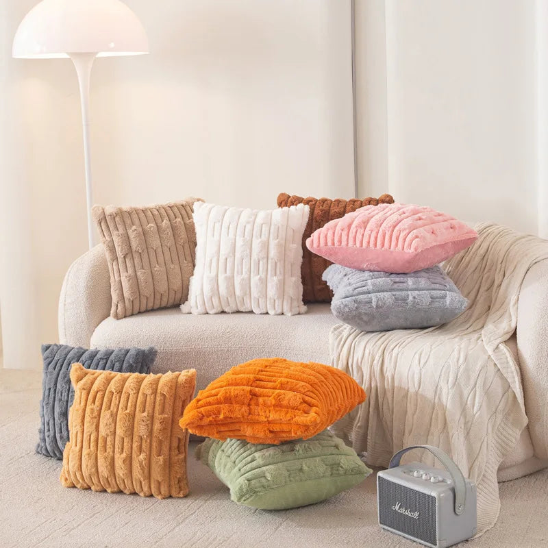 Amity Wholesales Square Solid Pillowcase for Home Sofa Decoration Throw Pillow Cases Custom Polyester Luxury Cushion Cover