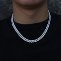 Hip Hop 8MM Gold Silver Bling Bling AAA CZ Diamonds Cuban Link Chain Gold Bubble Jewelry Necklace