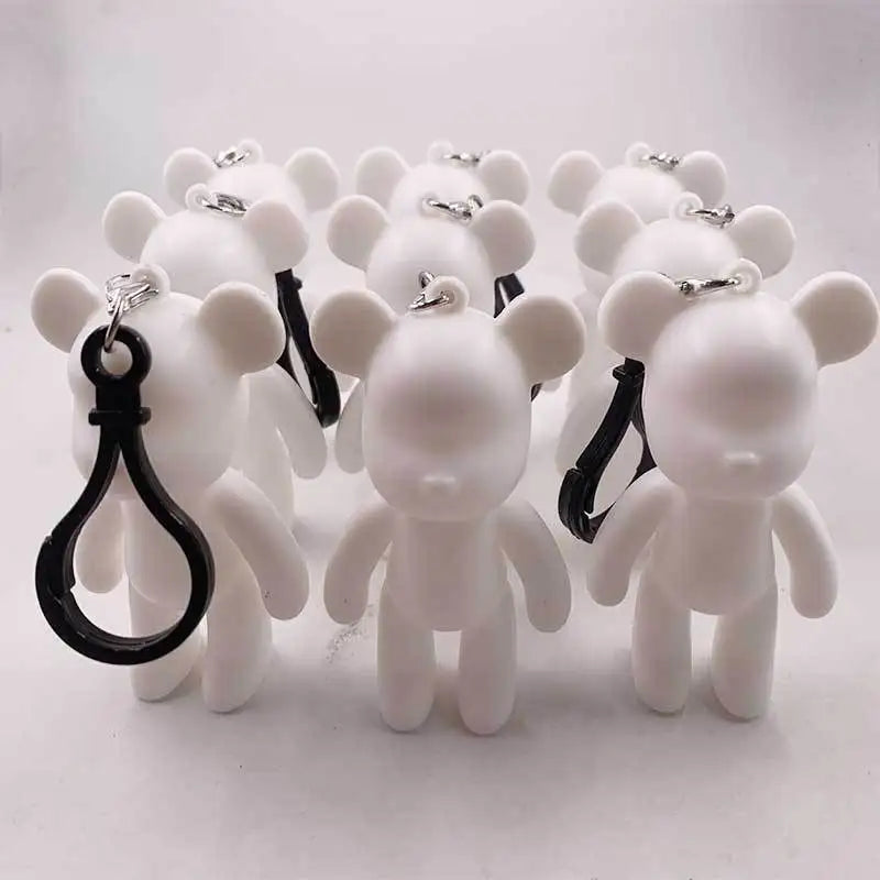 Handmade Diy Hot Sell Toy 8cm Fluid Bear Keychain Figure for Gift Fluid Bear Brick