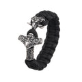 Viking Souvenir Handmade Paracord Wristband Unisex Viking Bracelet Stainless Steel Norse Thor Hammer Bracelet VIking Jewelry