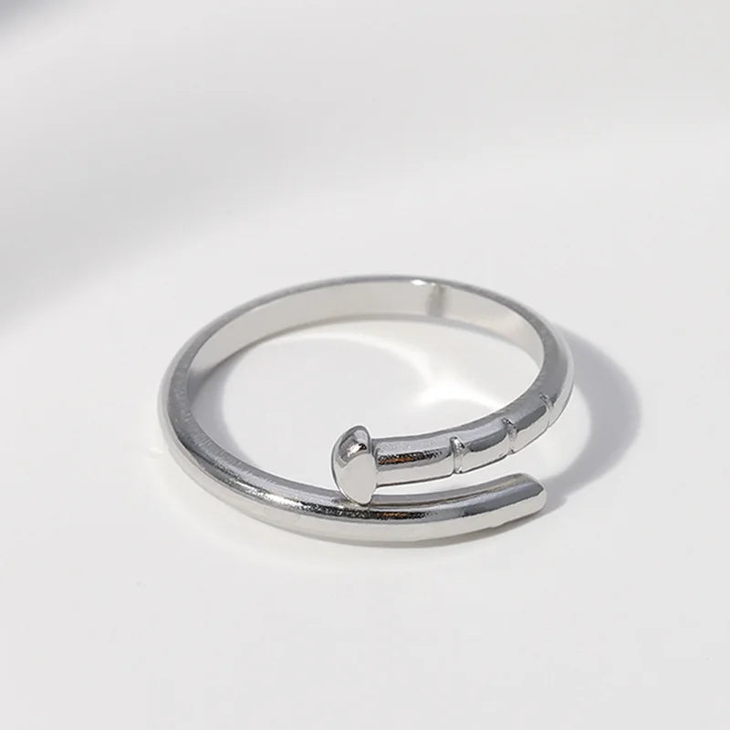 BM Hypoallergenic Jewelry Non Tarnish Women Stainless Steel Nail Ring Women
