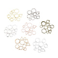 10pcs/set 7Color Mini Geometric Figure Charm Hollow Glue Blank Pendant Tray Bezel Charms DIY Necklace Handmade Bezel Mold