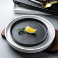9'' HOT SALES Ceramic Black Matte Steak Plate Round Dinner Plate Soup Dessert Sushi Dish Restaurant Serving Plate Tableware Set