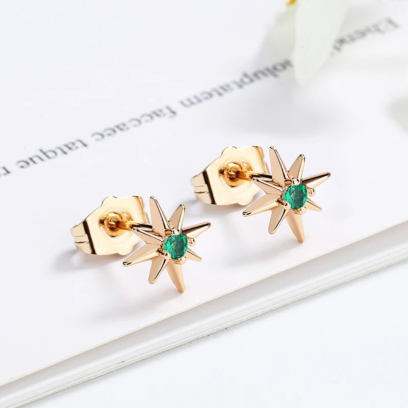 Earring Making Supplier Luxury Jewelry Earrings Teacher Irregular Star Huggies Earrings With Brass Gold-Plated