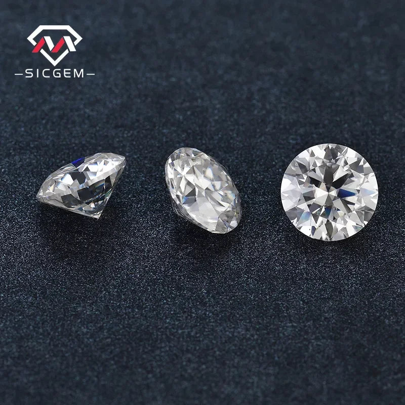 Wholesale Certified GRA Round Cut Loose Moissanite DEF Stock Certified Moissanite