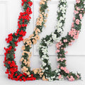 New Arrival 2.2meter Silk Roses Garland Home Decoration Wall Hanging Artificial Flower Garland