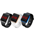 Unisex Square Large Face LED Digital Watch Electronic for Men Watch for Women Student Silicone Watches